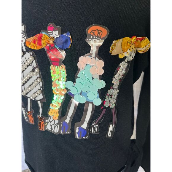 Coco + Carmen Women’s Sweater Size S Multi-color Long Bell Sleeve - Picture 5 of 13